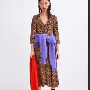 Zara Leopard Animal Print Dress